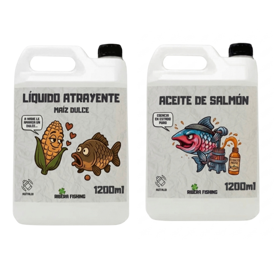 Líquidos atrayentes de Maíz Fermentado y Salmon 2200ml